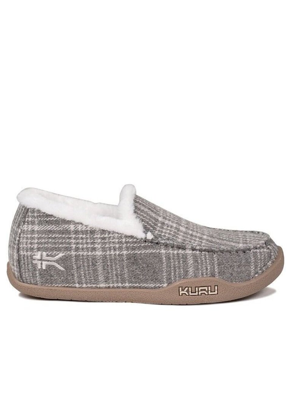 KURU Footwear Women's LOFT GrayPlaid-Capuccino Slipper Sizes 6.5W-11W